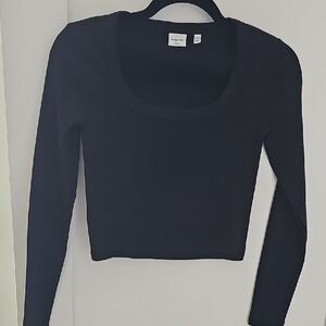 Sunday Best Black Fitted Crop Top Size 2XS
